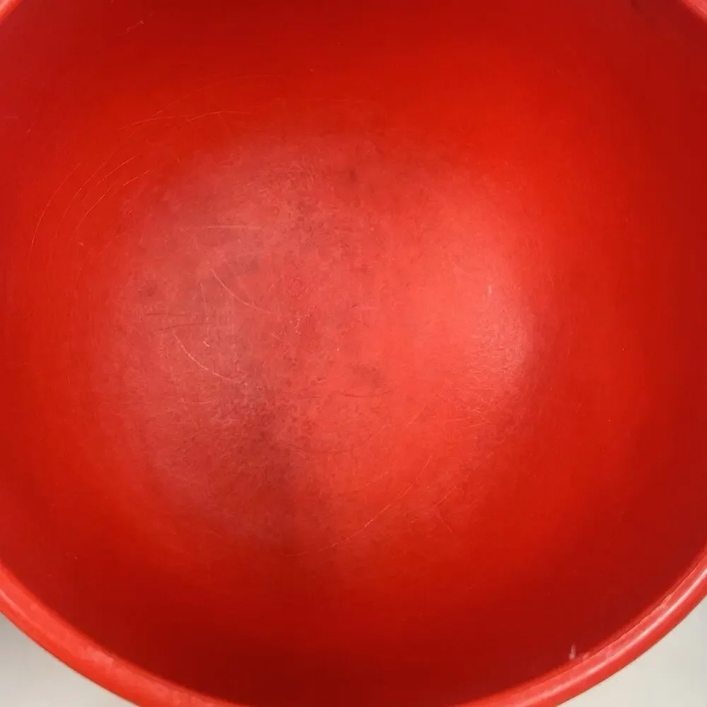 Vintage Dansk Gourmet Designs Red 1.5 Qt. Mixing Batter Bowl 1970s - READ
